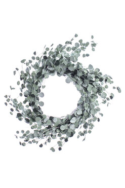 OD RĘKI Eukaliptis, zielony wianek na drzwi, rozp.52cm