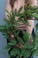 Zielona Kraina, świąteczny wianek dekoracyjny