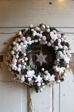 wianek świąteczny Gwiazdka, śr.30cm 