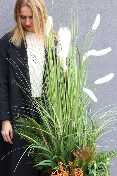 Brefera Design, wysokiej jakości sztuczna trawa w donicy