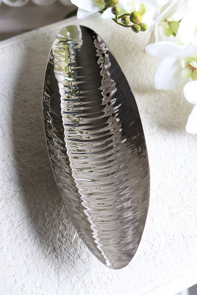 Lux Villa Silver Leaf, metalowa patera