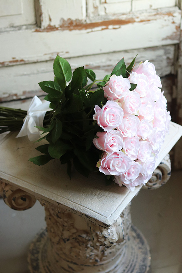 Ramonesca, bukiet 39 różowych róż, dł.46cm