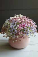 Kaszka Pastelowa Pink kompozycja kwiatowa w naczyniu