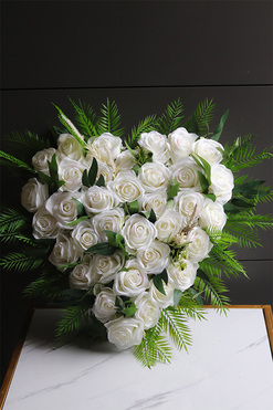 Serce na Dłoni Fern, nagrobna dekoracja w skrzynce, wym.18x58x57cm