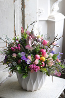 Bunny Star Velveti Pink, stroik wielkanocny na stół