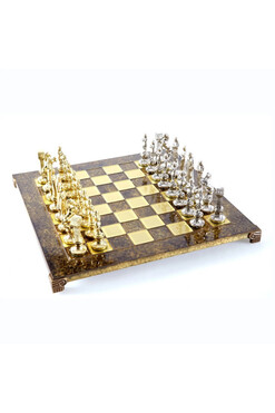 Renesans, ekskluzywne szachy z metalowa szachownicą, wym.36x36cm 