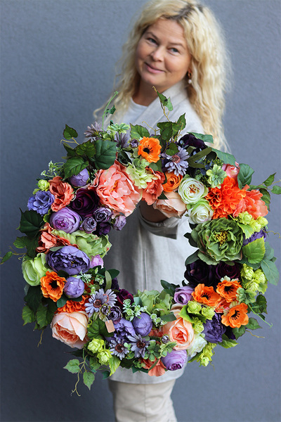 Kolorowa Faeria, wianek na drzwi