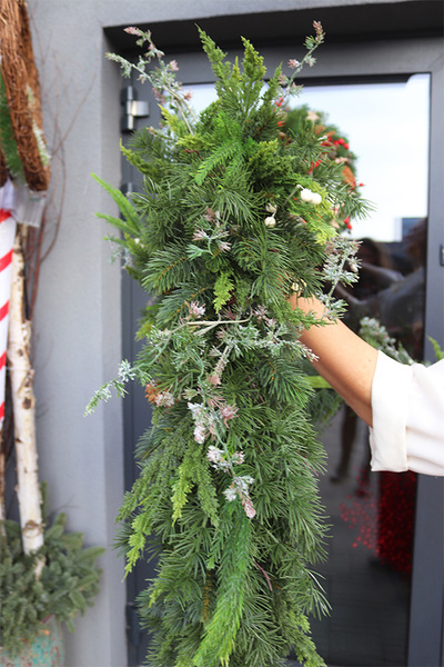Green Forest, zielona girlanda na kominek