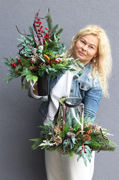 Angelo Winter Forest, bukiet nagrobny we wkładzie, wys.50cm