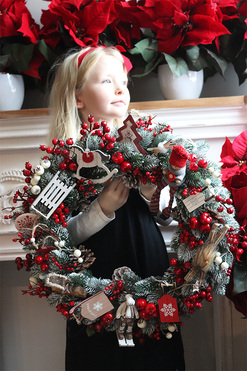 Radość Dzieciństwa 2, duży bożonarodzeniowy wianek, śr.52cm