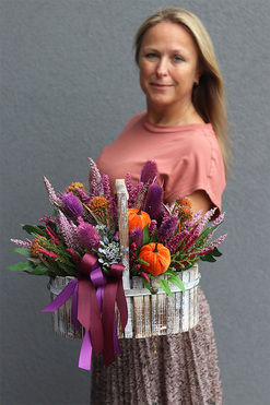 koszyczek Jesienny Dyniowy, wym.28x29cm