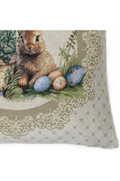 Bunny Palace, wielkanocna poszewka gobelinowa dwustronna