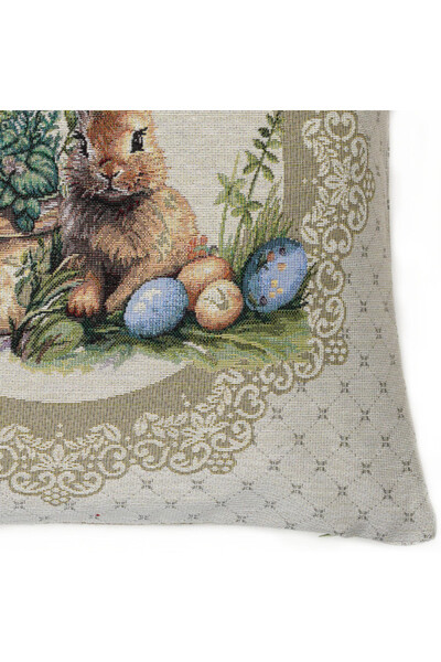 Bunny Palace, wielkanocna poszewka gobelinowa dwustronna