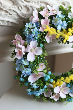 Gresa, wiosenny wianek na drzwi, śr.27cm