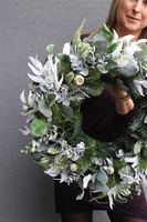 Zimowy Wieczór LED, zimowy wianek na drzwi