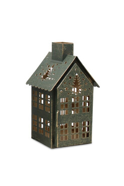 Seward A, domek metalowy figurka świąteczna, kpl.2szt, wys.20cm 