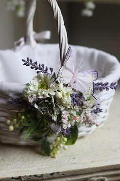 dekorowany koszyczek wielkanocny, Nadia, wys.27cm  