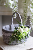 dekorowany koszyczek wielkanocny, Wiosna, wys.25cm