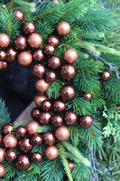 Zimowe Brązy, elegancki świąteczny wianek, śr.56cm