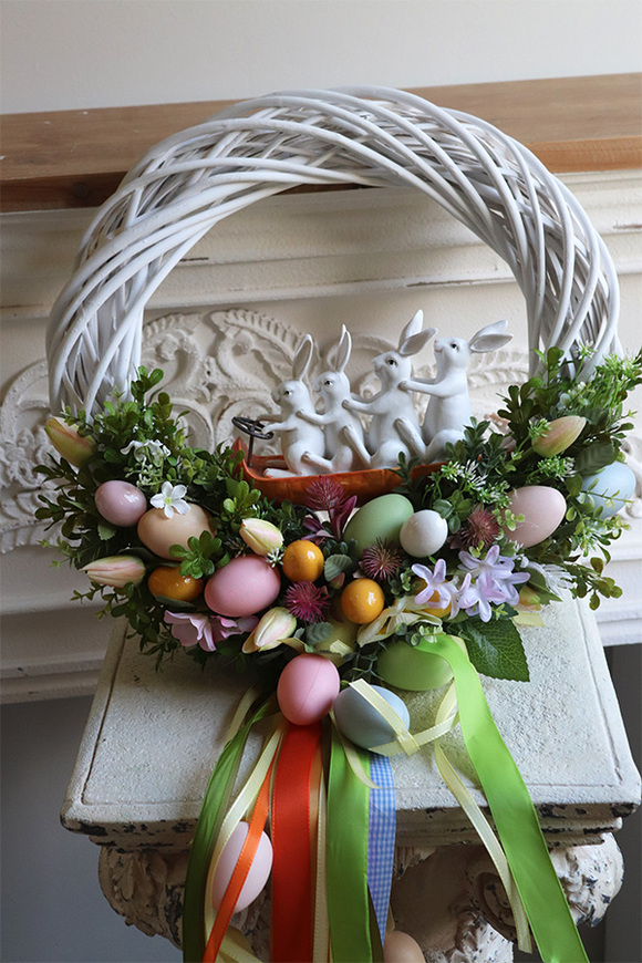 Wielkanocna Przygoda, wianek z zajączkami