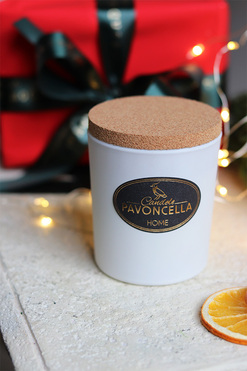 Orange with Spices, sojowo-kokosowa świeca zapachowa w szkle, biała, 135g