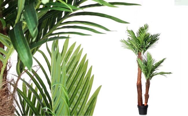 Kumara, sztuczna palma w osłonce / donicy z tworzywa sztucznego, wys.150cm