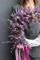 Violet Boho, asymetryczny wianek na drzwi