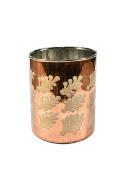 OD RĘKI Barok Old 4 lampion złoty szklany, wym.15x12cm