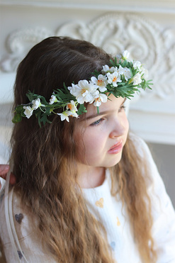 OD RĘKI Mirabella, komunijny wianek na głowę, rozmiar uniwersalny 