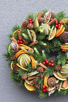 Klasyka Naturalnie 2, świąteczny wianek z suszem