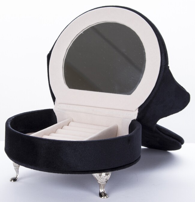 szkatułka / puzderko Florencja Fotel Black, wym.18x15.5x13cm