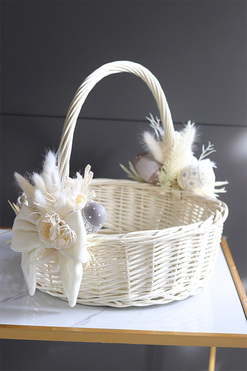 Creama, dwustronnie dekorowany koszyczek wielkanocny, wys.32cm