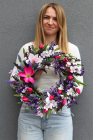 Pinky Spring 2, wiosenny wianek z magnolią