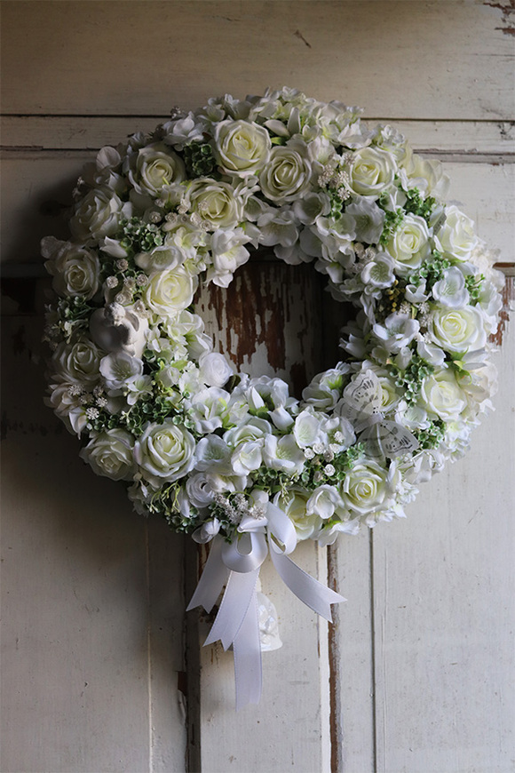 wianek dekoracyjny, Komunijny Biel 3, śr.40cm  