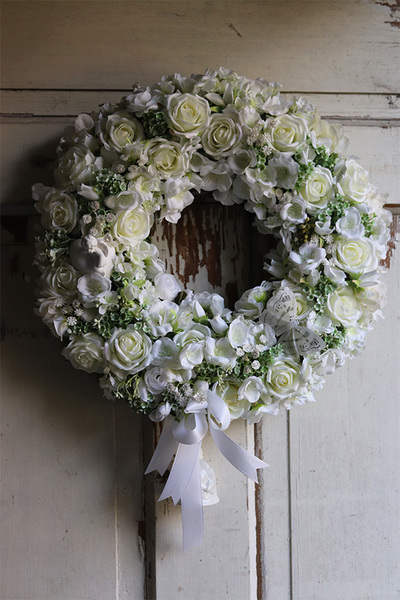 wianek dekoracyjny, Komunijny Biel 3, śr.40cm  