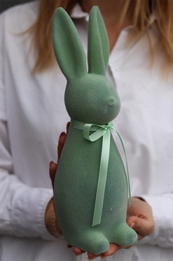 Bunny the Star, figurka wielkanocna zajączek, zielony, wys.46cm