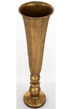 Porto Gold E, efektowny złoty puchar / wazon, wym.59x15x15cm