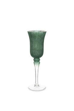 Chalice Green B, elegancki świecznik kielich, wys.35cm