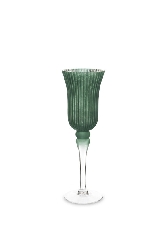 Chalice Green elegancki świecznik kielich