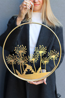 Złota Łąka, metalowy wianek dekoracyjny zawieszka