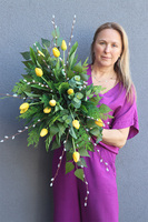 Bookstory Spring Premium, dekoracja nagrobna z tulipanami