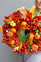 jesienny pomarańczowy wianek, Radość