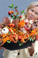 Premium Moko Autumn, jesienna kompozycja kwiatowa, wym.33x56cm