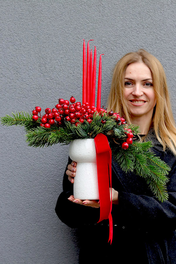 Karmin Design 2, świąteczny stroik adwentowy