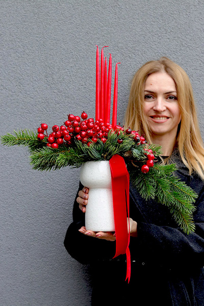 Karmin Design 2, świąteczny stroik adwentowy