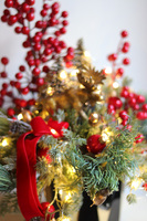 Czerwona Ballada, świąteczny stroik ze świecą