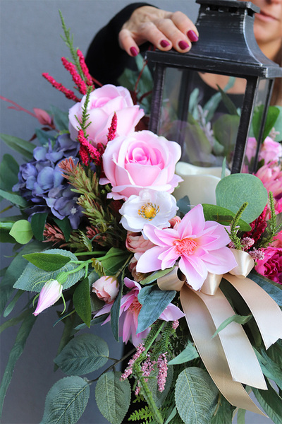 wiązanka z lampionem