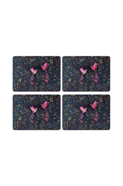 India, podkładki korkowe z kolibrami, średnie, 4szt