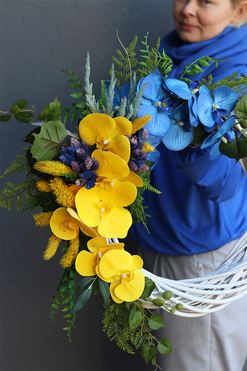 wianek na drzwi z gumową orchideą, Ukraina 7, rozp.50cm