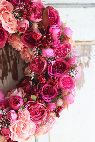 bardzo bogaty wianek, Delicja Tenata, śr.38cm 